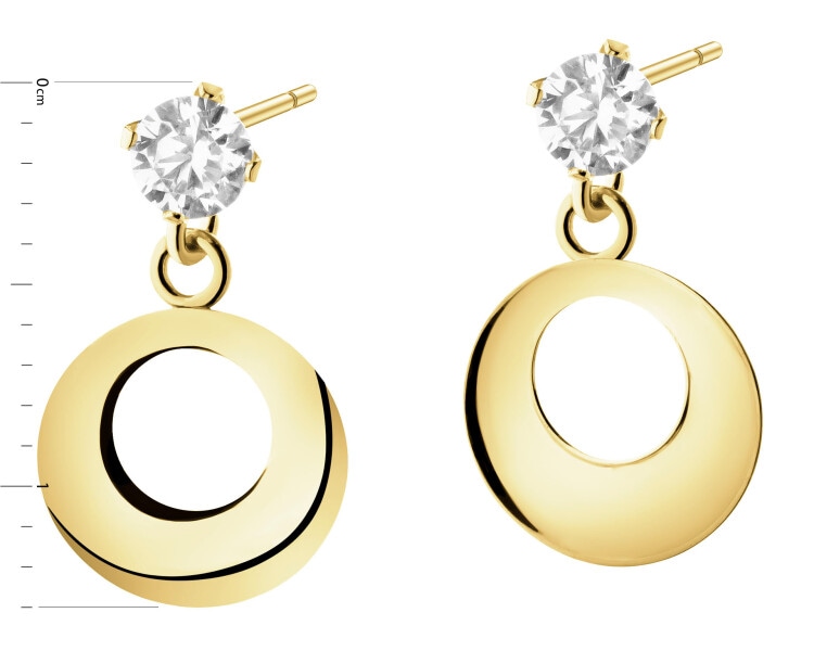 Złote kolczyki z cyrkoniami