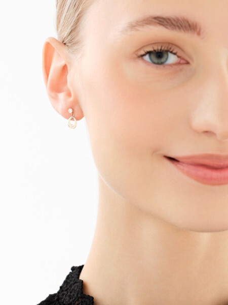 Złote kolczyki z cyrkoniami