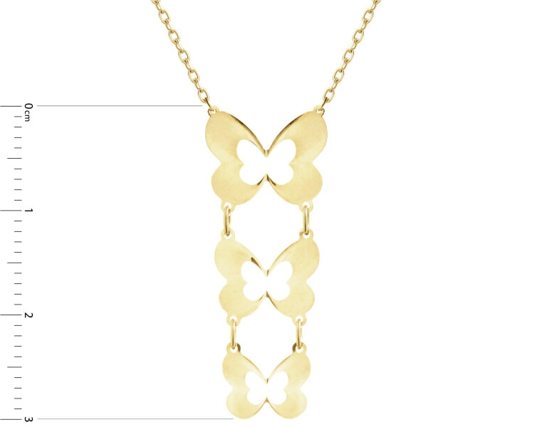 Złoty naszyjnik - motyle