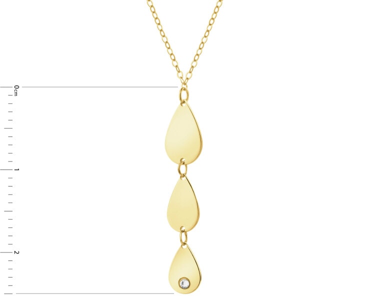 Złoty naszyjnik z cyrkonią