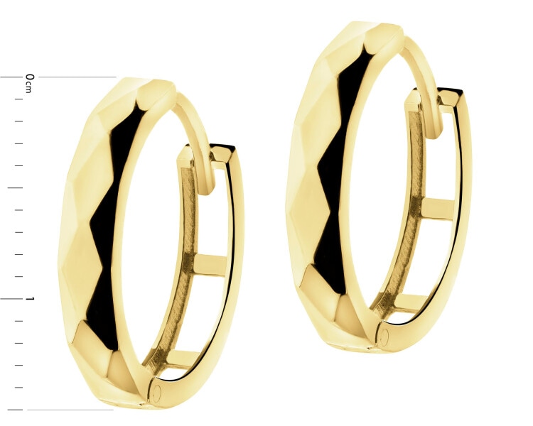 Złote kolczyki - koła