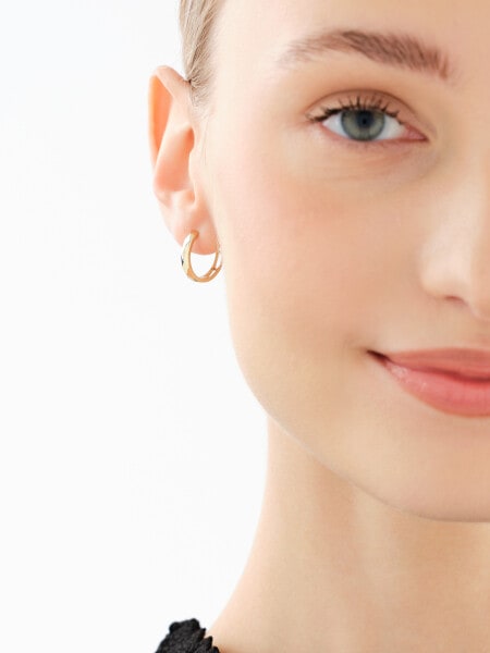 Złote kolczyki - koła