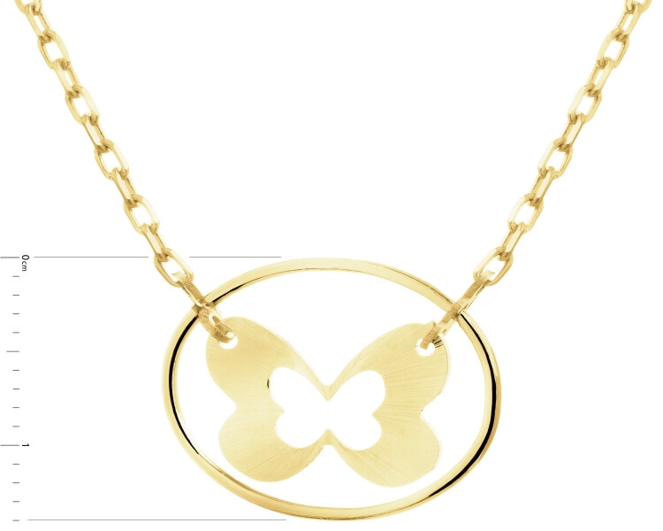 Złoty naszyjnik - motyl