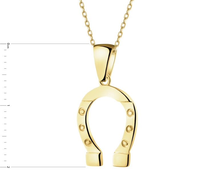 Złota zawieszka - podkowa