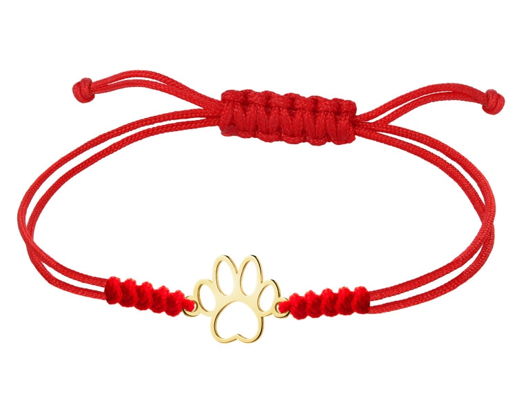 Bransoletka z elementem z żółtego złota - łapka