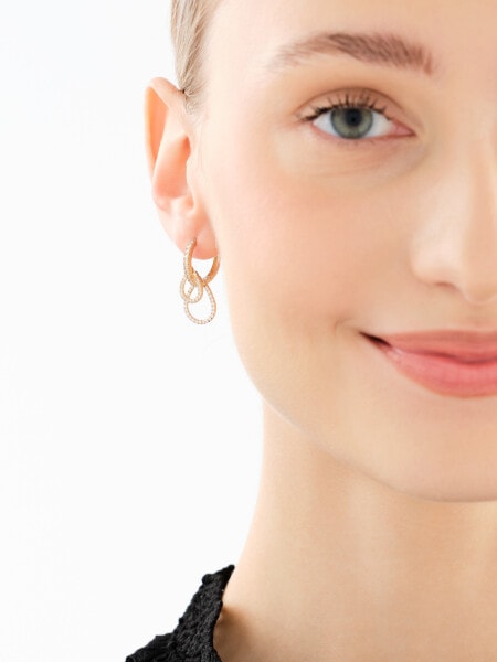 Złote kolczyki z cyrkoniami