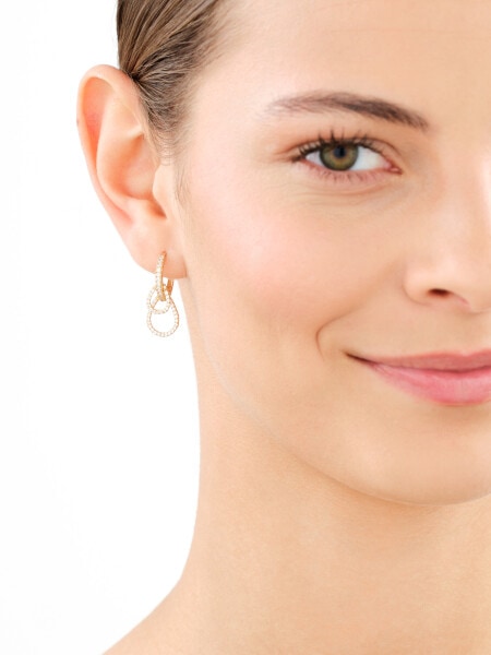 Złote kolczyki z cyrkoniami