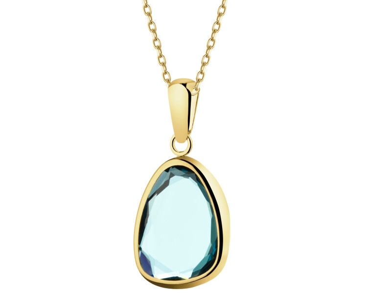 Zlatý přívěsek se zirkonem