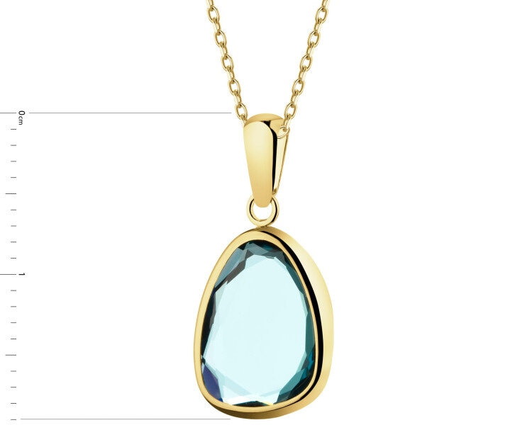 Zlatý přívěsek se zirkonem