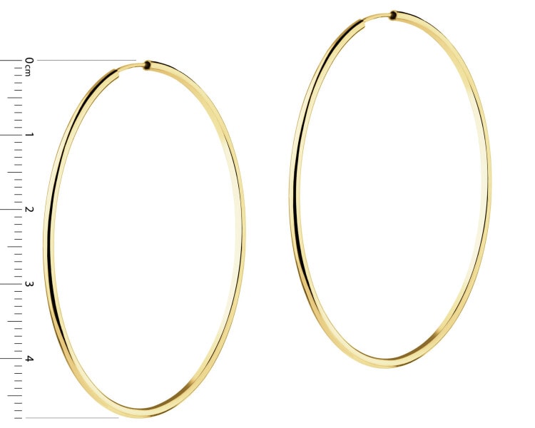 Złote kolczyki - koła