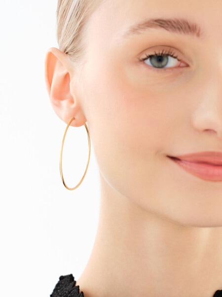 Złote kolczyki - koła