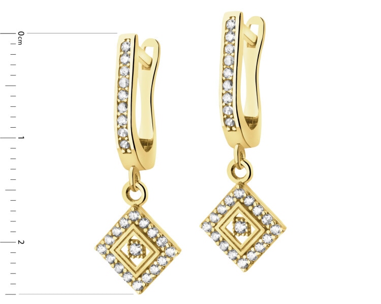 Złote kolczyki z cyrkoniami