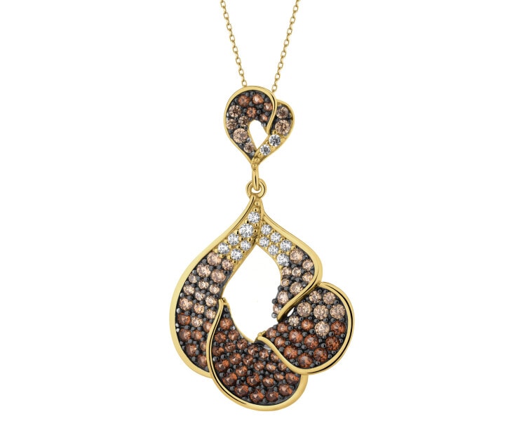 Stříbrný přívěsek se zirkony