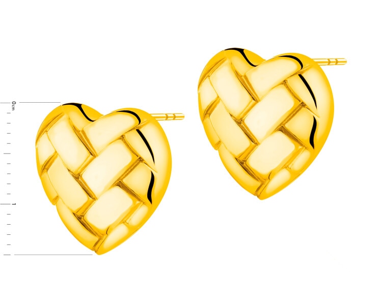 Náušnice z ušlechtilé oceli - srdce