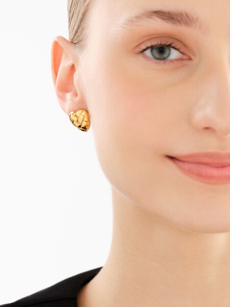 Náušnice z ušlechtilé oceli - srdce