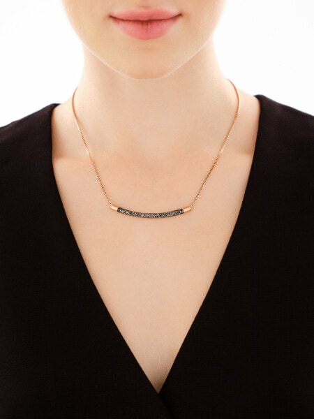 Naszyjnik ze stali szlachetnej z markasytami