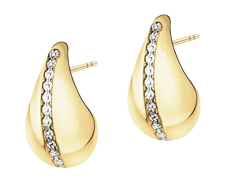 Złote kolczyki - łezki