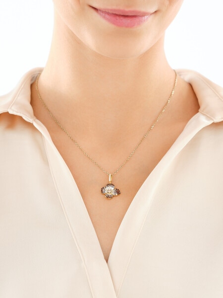 Stříbrný přívěsek se zirkony - květ