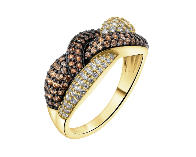 Stříbrný prsten se zirkony