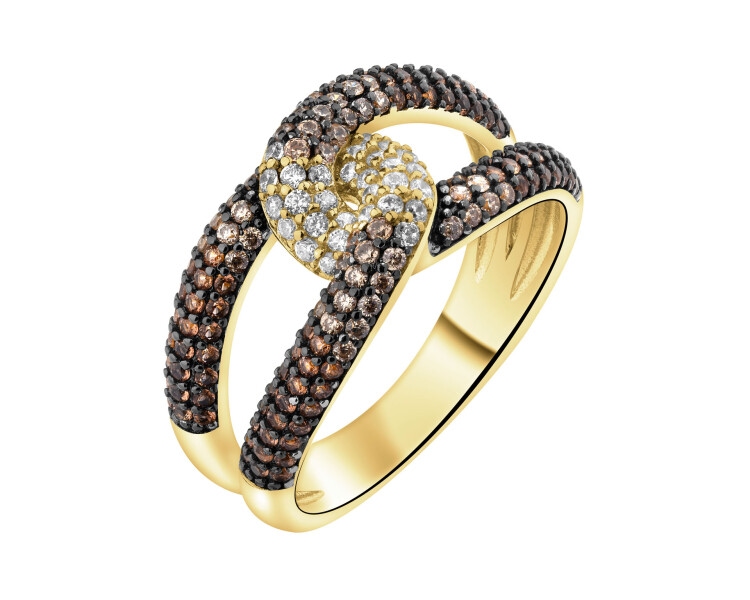 Stříbrný prsten se zirkony