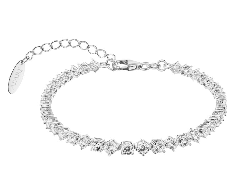 Bransoletka srebrna z cyrkoniami