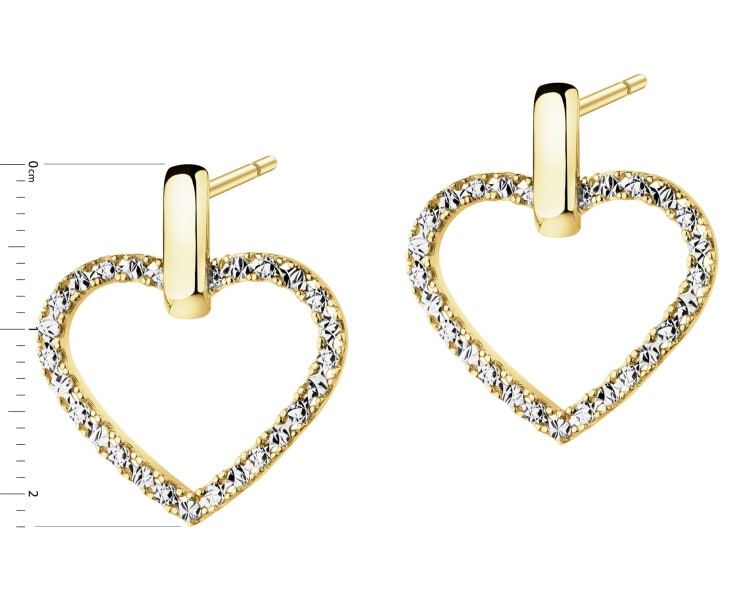 Złote kolczyki - serca
