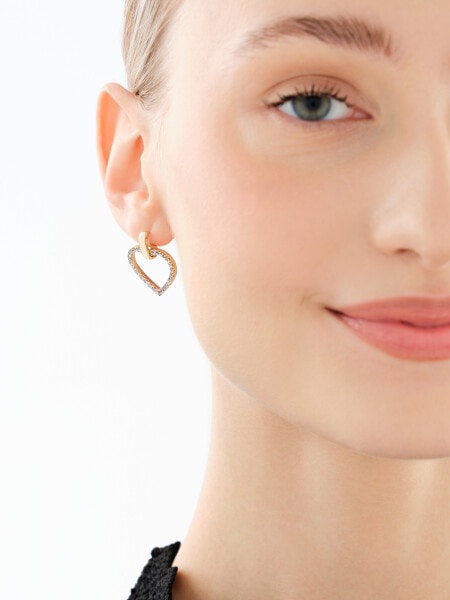 Złote kolczyki - serca