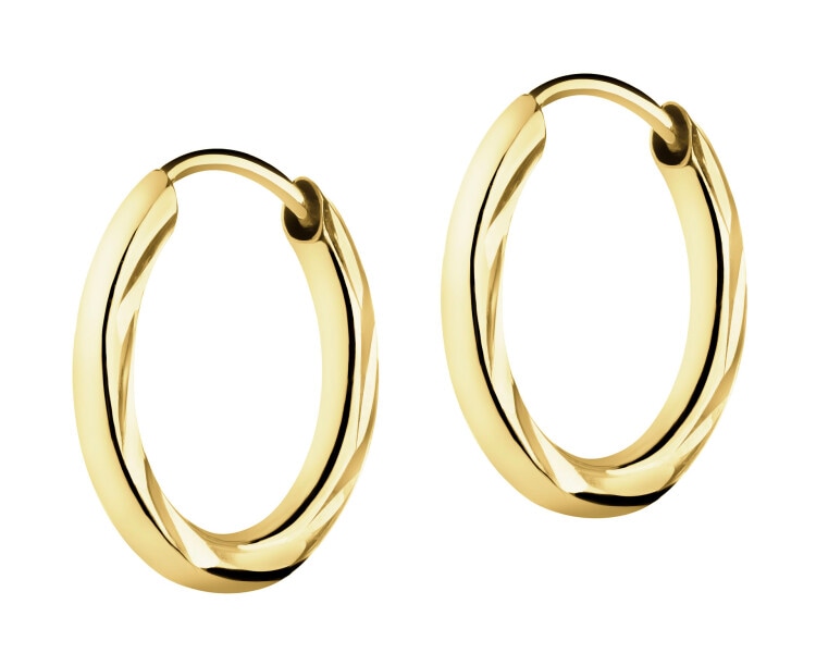 Złote kolczyki - koła