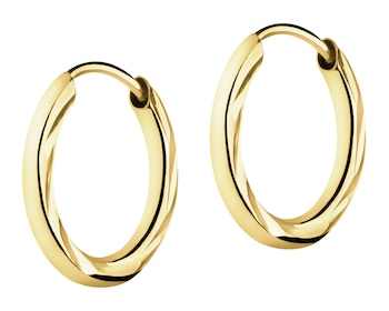 Złote kolczyki - koła