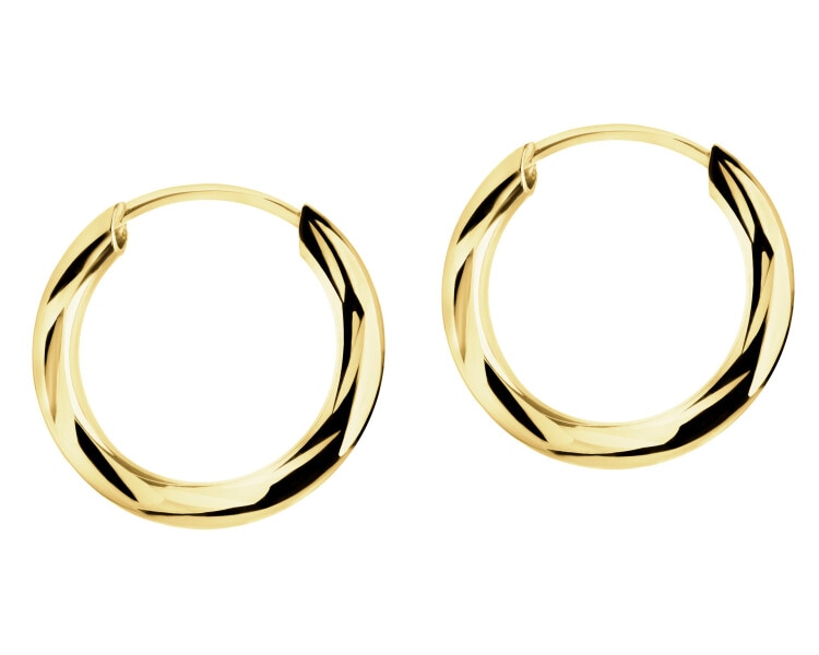 Złote kolczyki - koła