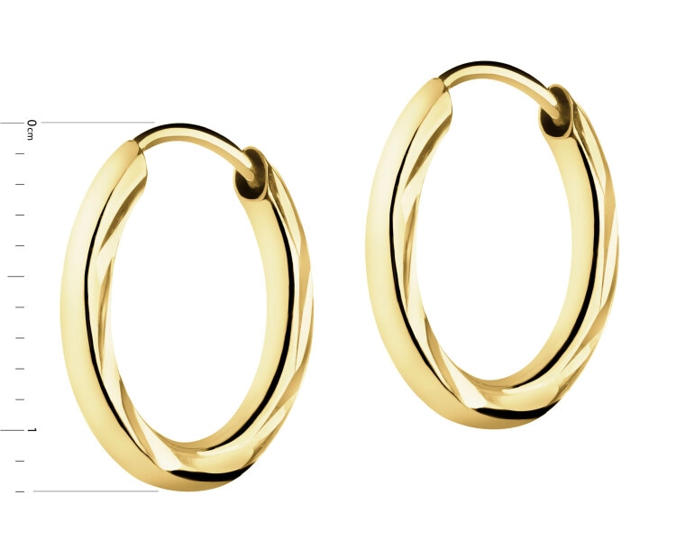 Złote kolczyki - koła