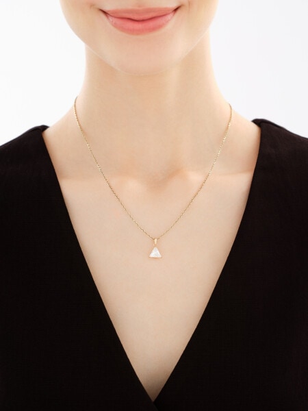 Złota zawieszka z cyrkonią - trójkąt