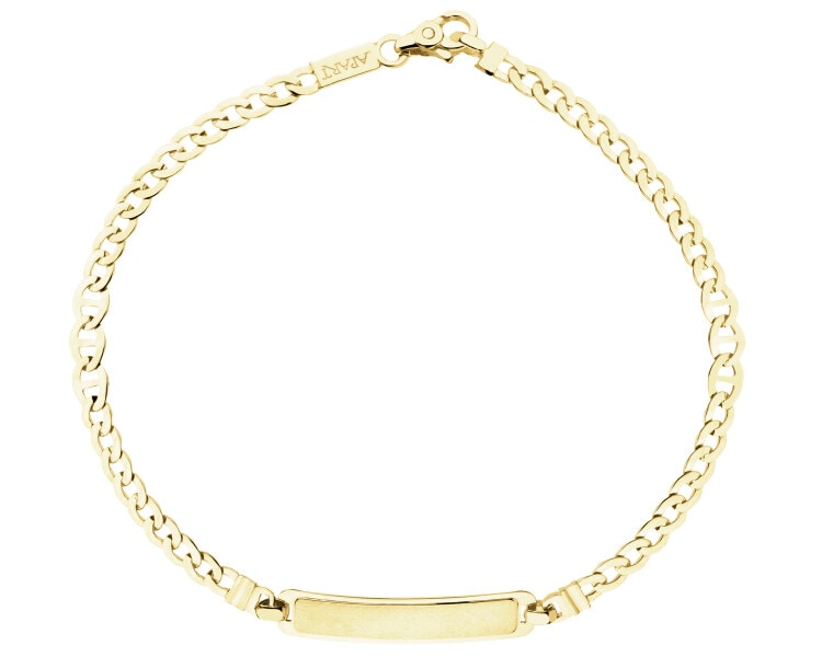 Zlatý náramek s destičkou