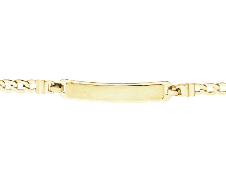 Zlatý náramek s destičkou