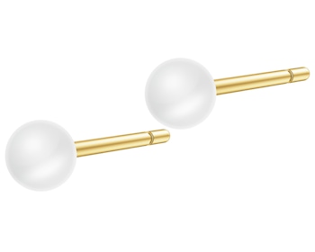Złote kolczyki z perłami
