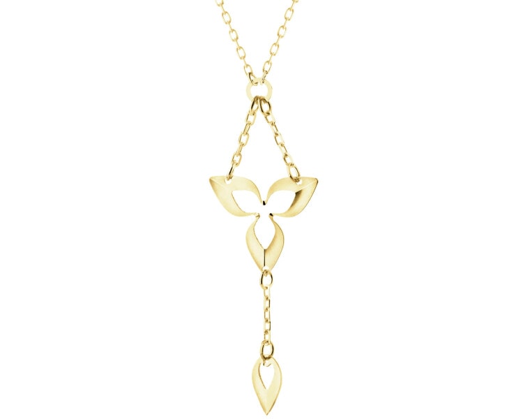 Złoty naszyjnik - kwiat