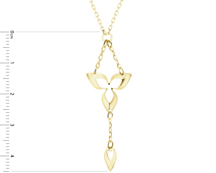 Złoty naszyjnik - kwiat