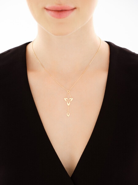 Złoty naszyjnik - kwiat