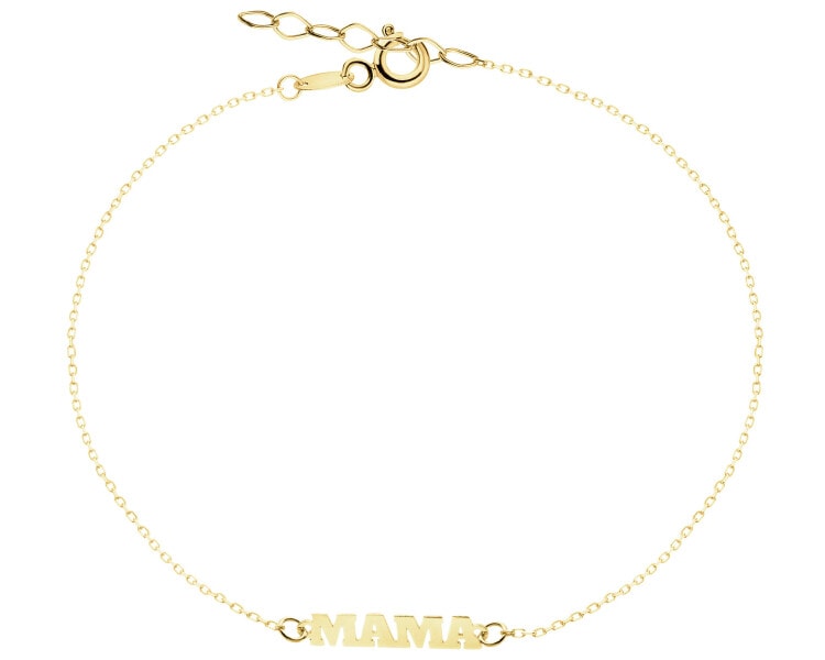 Złota bransoletka - mama