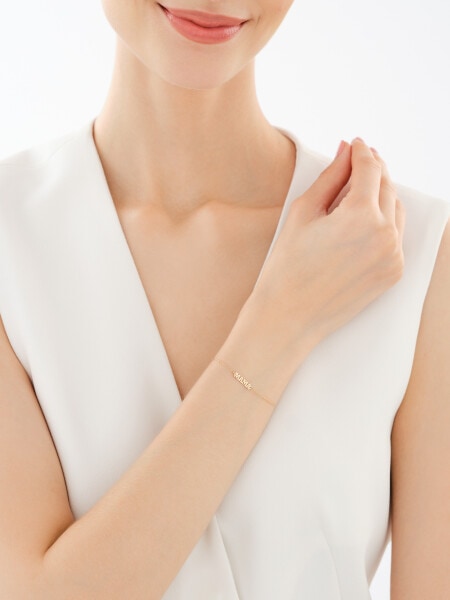 Złota bransoletka - mama