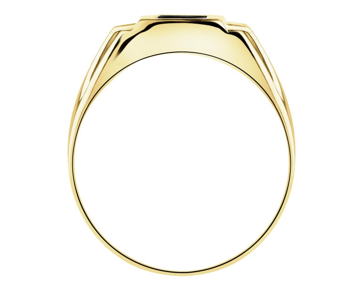 Zlatý pečetní prsten s onyxem