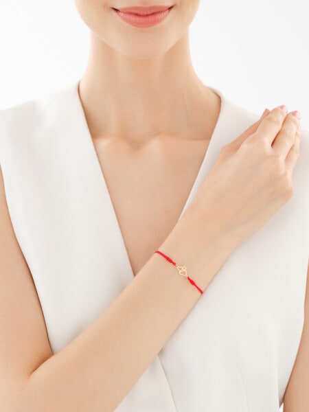 Bransoletka z elementami z żółtego złota - serca