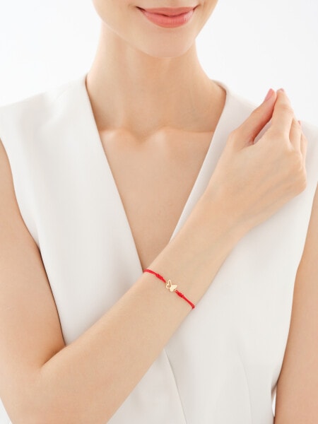 Bransoletka z elementami z żółtego złota - motyl