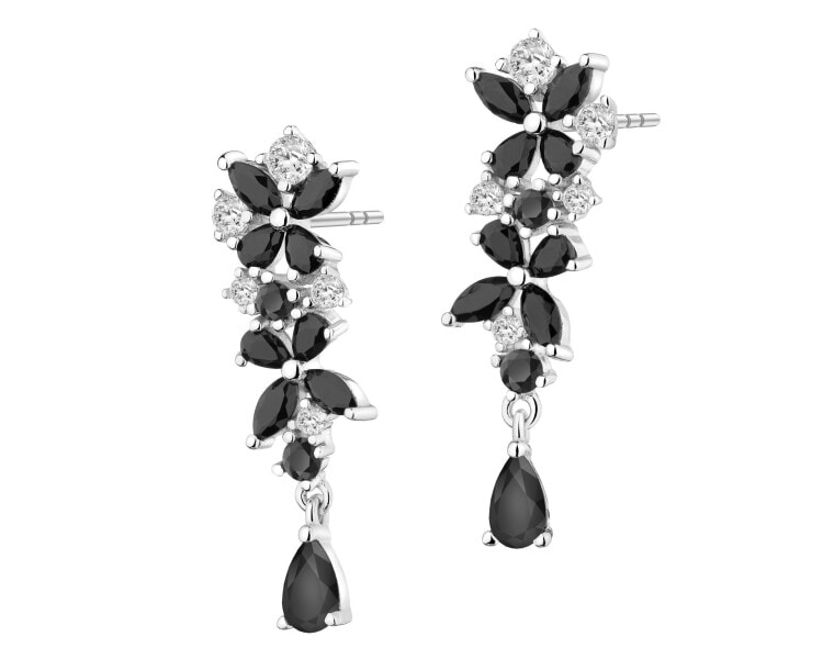 Kolczyki srebrne z cyrkoniami - motyle