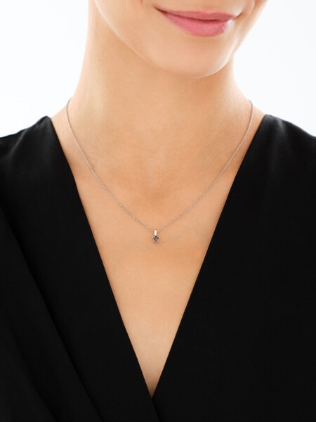 Srebrne kolczyki i zawieszka ze szlifowanym szkłem - komplet - gwiazdy