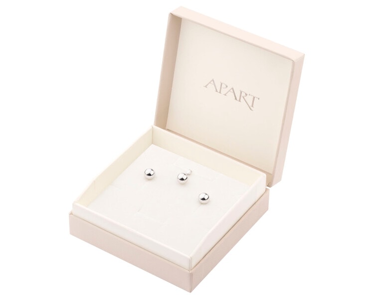 Stříbrné náušnice a přívěsek - souprava - kuličky