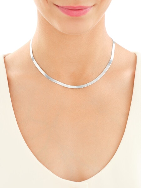 Naszyjnik srebrny - taśma