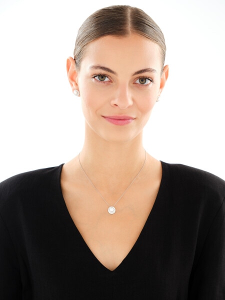 Zawieszka srebrna z perłą i cyrkoniami