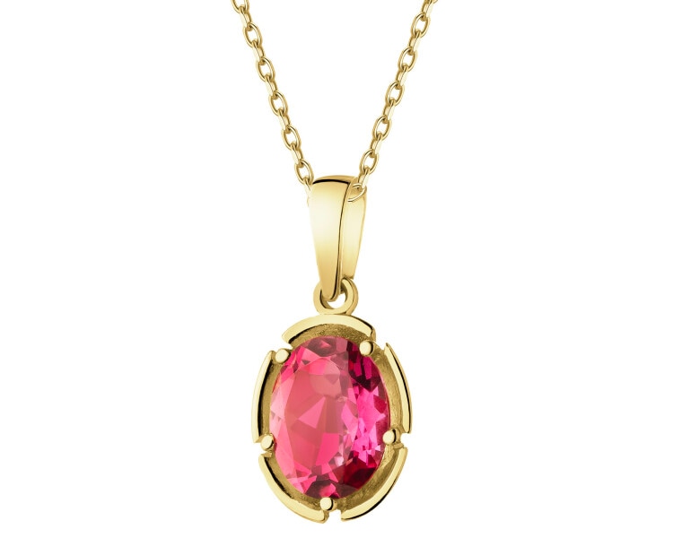 Złota zawieszkla z topazem