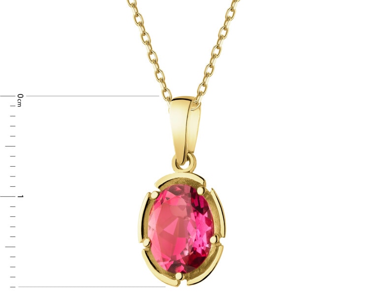 Złota zawieszkla z topazem